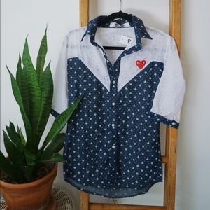 Play by Comme des Garçons button-down with lace